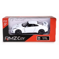 Nissan GT‑R (R35) Biały – Metalowy Model Kolekcjonerski 1:38 z napędem Pull‑Back (DAFFI RMZ K‑857)