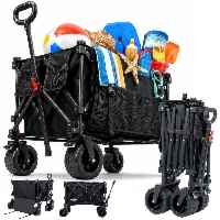 Wózek turystyczny plażowy ogrodowy składany koła terenowe 150l 200kg Redleaf Sherpa 6.0