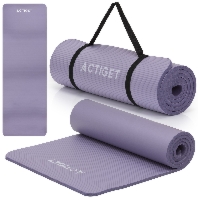 Mata do jogi, ćwiczeń fitness antypoślizgowa 183x61 cm materac do pilates, fioletowy