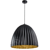 Telma Sigma czarna lampa wisząca do jadalni średnica 50, 70cm środek miedziany, złoty