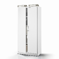 Szafa biurowa na dokumenty z 4 półkami szara, 1750x800x400 mm: JAN