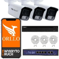 Zestaw do Monitoringu 3 Kamery 5Mpx ORLLO POESET 4