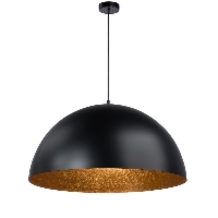 Sfera Sigma lampa wisząca sferyczna czarna środek miedziany średnica 35, 50, 70, 90 cm