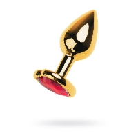 Gold anal plug with gem