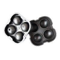 Foremka do lodu, ice ball na 4 kule lodowe 4,5 cm