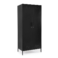 Szafa Cambridge czarna 50x80x185hcm stal malowana proszkowo Bizzotto