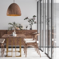 Telma Sigma brązowa lampa wisząc nad stół średnica 50, 70cm środek miedziany