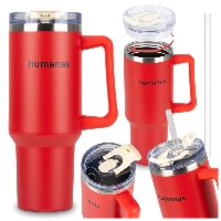 Kubek termiczny Humanas Viva 1200 ml - czerwony