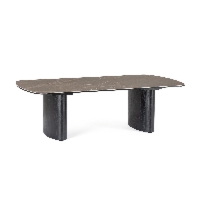 Stolik kawowy Garrison dąb 130x70x40 cm MDF dąb PU ceramika Bizzotto