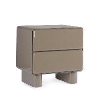 Stolik nocny Otilia biały 56.5x42.5x56.5cm MDF PU Bizzotto