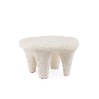 Stolik kawowy Albin piaskowy 66x60x37cm polyresin Bizzotto