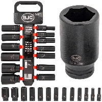 Nasadki udarowe Klucze nasadowe Zestaw 1/2" 10-32 mm 13 sztuk BJC