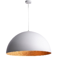 Sfera Sigma wisząca lampa sferyczna kolor biało miedziany średnica 35, 50, 70, 90 cm