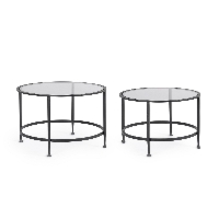 Stolik kawowy Zelena zielona Ø71x46cm stal, szkło hartowane Bizzotto