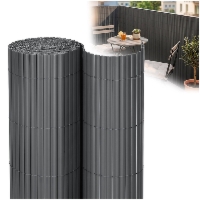 Osłona PVC maskująca na balkon, taras, ogrodzenie 400x100 cm ciemnoszara