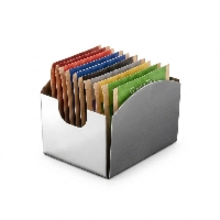 Pojemnik na herbatę i cukier w saszetkach 8x6 cm, stal nierdzewna