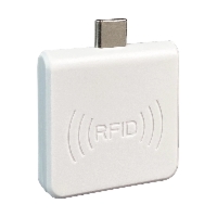 Czytnik kart RFID UNIQUE 125 kHz do telefonu z USB-C, biały, mini skaner tagów, automatyczny odczyt HD-RD65