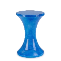 Stolik kawowy Hedym niebieski Ø30x45h stal malowana Bizzotto