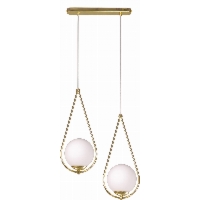 Lampa wisząca, szklane kule - Neve Gold 2