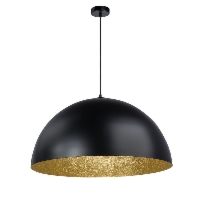 Sfera Sigma lampa wisząca sferyczna czarna środek złoty średnica 35, 50, 70, 90 cm