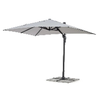 Parasol ogrodowy INES 2x3 Bizzotto szary z nogą boczną