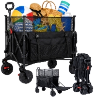 Wózek turystyczny plażowy ogrodowy składany koła terenowe 161l 130kg pickup Redleaf Sherpa 5.0