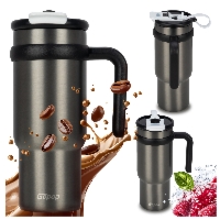 Kubek termiczny Gopop Stars 900 ml - srebrny