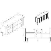Komoda z drzwiami biała mat 150 cm Aria