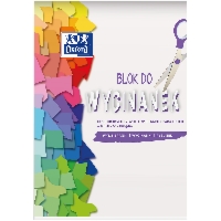 BLOK DO WYCINANEK OXFORD, 15 KARTEK A4, KOLOROWY