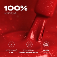 Lakier hybrydowy Kabos Gelike 042 Merry Christmas z brokatem 8 ml