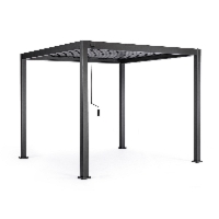 Pergola ogrodowa OCEAN antracytowa 300x300 z aluminium Bizzotto