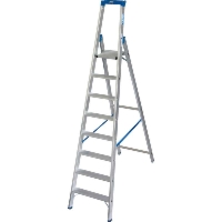 Drabina jednostronna Stabilo 1x8 stopnie, hak na wiadro, wysokość robocza 3,90 m, Krause 124555