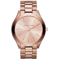 Damski Zegarek Michael Kors Slim Runway MK3205 Minimalizm w Różowym Złocie