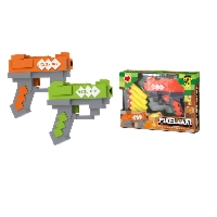 Artyk Pixel Gun Pistolet na naboje piankowe z przyssawkami – 12 cm, 6+