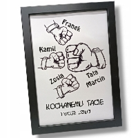 Zawieszka ramka dłoń prezent na Dzień Ojca Taty PR 249