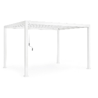 Pergola ogrodowa OCEAN biała 400x300 z aluminium Bizzotto