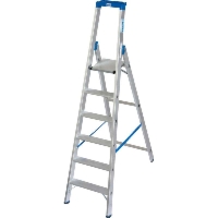 Drabina jednostronna Stabilo 1x6 stopnie, hak na wiadro, wysokość robocza 3,40 m, Krause 124531