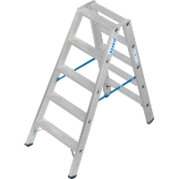 Drabina dwustronna, 2x5, Stabilo R13 antypoślizgowe stopnie, wysokość robocza 2,70 m, Krause 136152