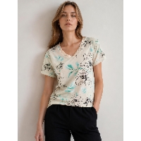Bawełniany T-shirt w kwiaty