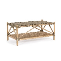 Stolik TARIFA brązowy 96x56x43,5cm rattan Bizzotto