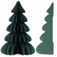 Papierowa choinka 18 cm ozdoba świąteczna dekoracja 3D z magnesem zielona