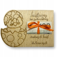 Bon świąteczny drewniany - voucher- kartka wielkanocna wz3 RP149