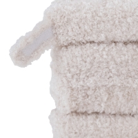MISIOO Mata kwiatek, 115x115x5cm, kremowy, boucle, fluffy flower