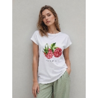Bawełniany T-shirt z nadrukiem