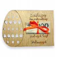 Bon świąteczny drewniany - voucher- kartka wielkanocna wz2 RP148
