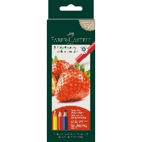 KREDKI POLYCHROMOS FABER-CASTELL, ZESTAW TESTOWY STRAWBERRY, 3 KOLORY