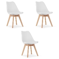 Krzesło MARK Białe / nogi naturalne x 3