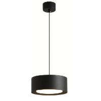 Cilindro P Black - nowoczesna metalowa lampa wisząca LED, czarny