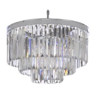 Hereford Chrome - żyrandol kryształowy 50cm chrom