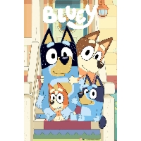 Bluey Bohaterowie - plakat